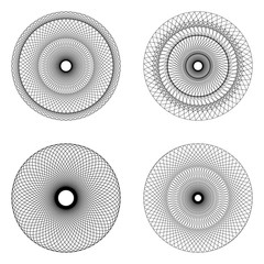 abstract round shape. monochrome spirograph style © Mykola Mazuryk