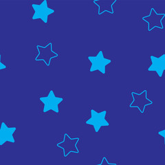 Seamless abstract blue star background. Vector image