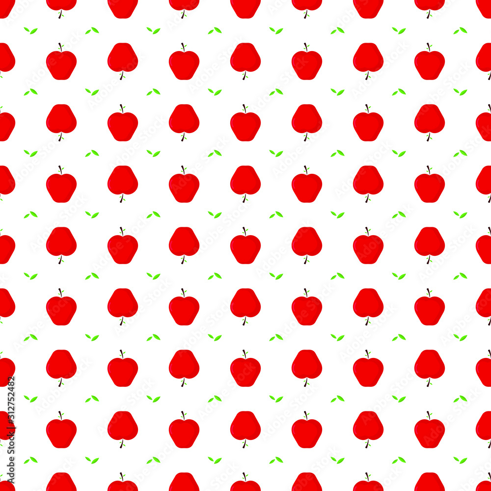 Poster sweet red apples seamless pattern for your creation