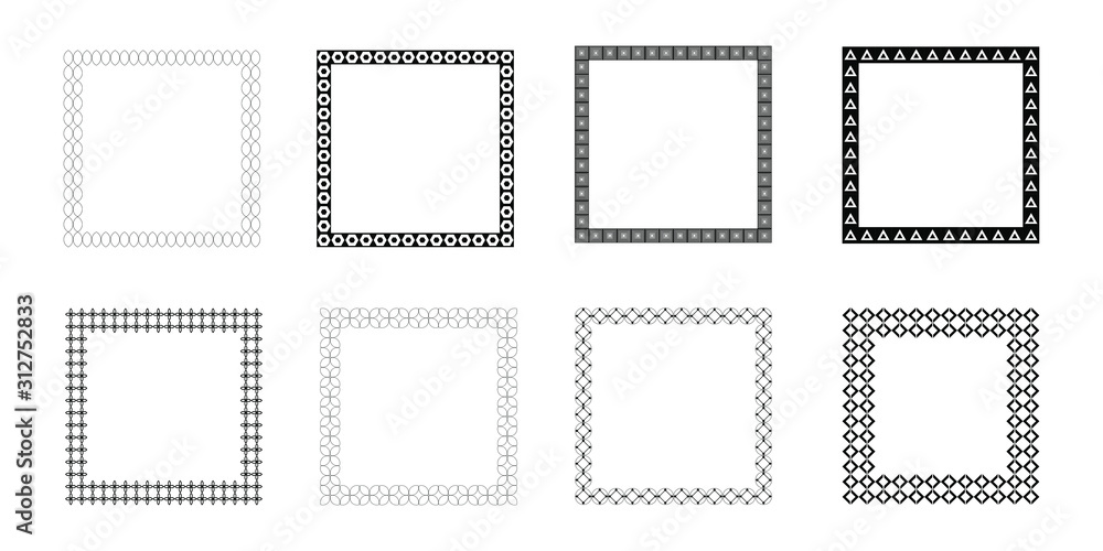 Poster vintage labels in the frame. decorative frames labels in retro style. set of vector images