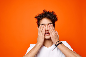young woman with headache
