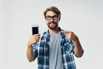 young man with mobile phone