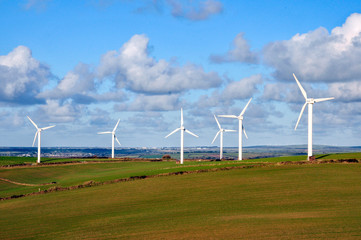 WindTurbines on hillside
