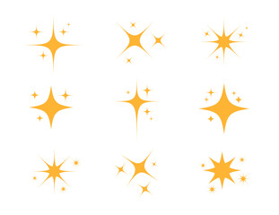Sparkles Stars icon. on white background. Vector illustration
