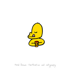 생각 일러스트 / 손으로 그린 캐릭터