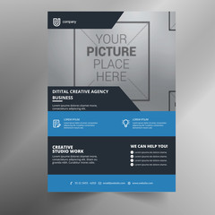 Brochure creative design. Multipurpose template with cover, back and inside pages. Trendy minimalist flat geometric design. Vertical a4 format