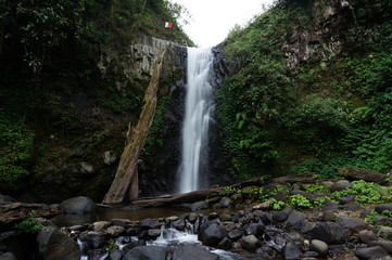 Fototapeta premium Rayap Waterfall is a beautiful place to visit with water coming from mountain sources