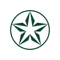 Paper Star with circle Logo Design Template Inspiration