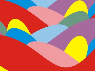 The Amazing of Colorful Art, Abstract Modern Shape Background or Wallpaper