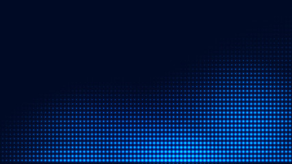 Dot blue pattern screen led light gradient texture background. Abstract  technology big data digital background. 3d rendering.