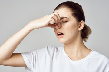 Fototapeta premium woman with headache