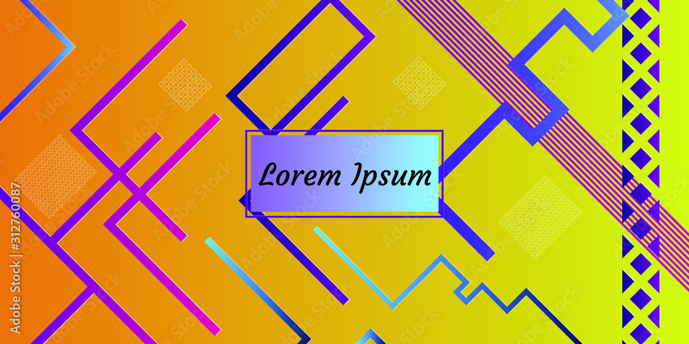 Fototapete colorful gradient pattern background, abstract geometric shape vector texture. сover graphic design,