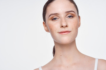 portrait of young woman with perfect skin