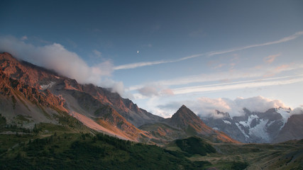 Sunset in the French Alps