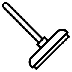 floor wiper cleaner with handle vector icon design