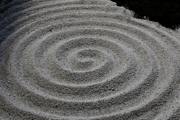 Fototapeta na wymiar 日本庭園の砂