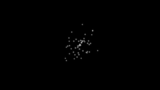 particles that rotate down randomly while rotating