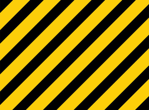 Black and yellow line striped. Warning background. Vector illustration