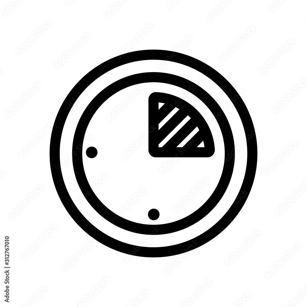 Poster the timer icon is a vector. a thin line sign. isolated contour symbol illustration