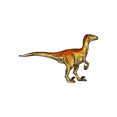 T-rex isolated beige dinosaur sketch. Vector cartoon tyrannosaurus prehistoric extinct animal