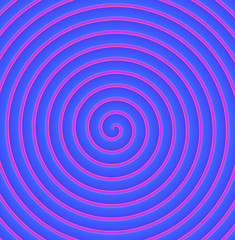 Loop Whorl Stacked circle, yellow with pink color gradient on blue background, Design for web, mobile applications, covers, card, infographic, banners, social media and copy write