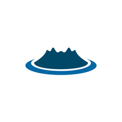 Mountain icon logo design vector template