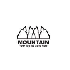Mountain icon logo design vector template