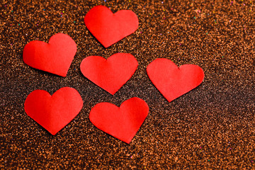 A happy couple  love painted on finger.Valentine day concept 