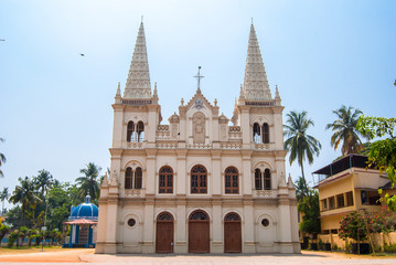 Fototapeta na wymiar Santa Cruz Basilica in Cochi, Kerala, India