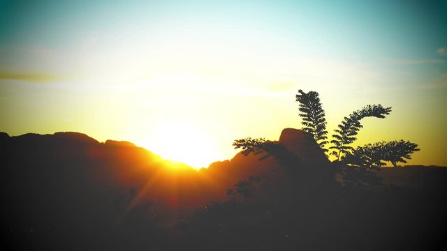 Sunrise time lapse mountain