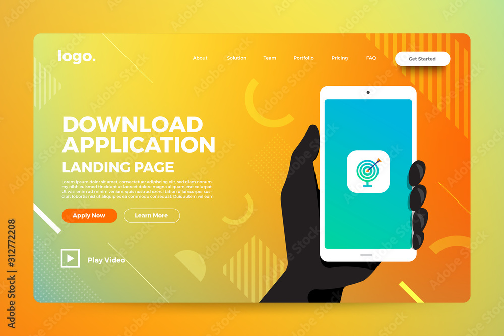 Poster landing page abstract background
