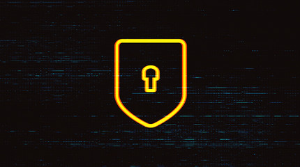 Digital Technology Shield Security,protection and connection Concept background design.vector illustration.