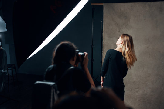 two girls in night club