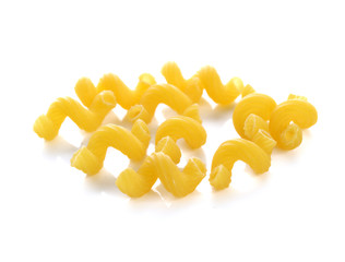 macaroni on white background