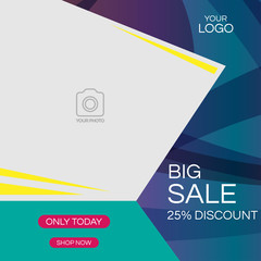 Obraz premium A social media post design template.