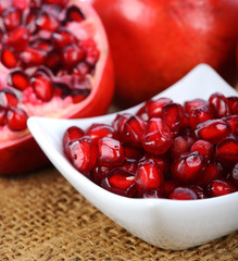 pomegranate on white background