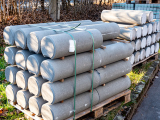 Betonpalisaden Baumaterial für Wegebau
