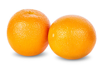 Fresh orange fruit isolated on white background