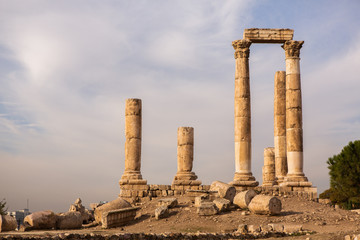 Aerial view of Amman city the capital of Jordan. City scape of Amman.