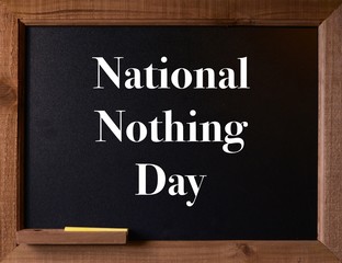 Blackboard with graphic and message for National Holiday 