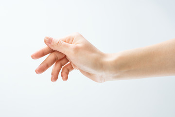 hands isolated on white background