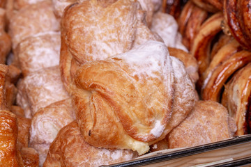 Rolls with curd and sugar powder