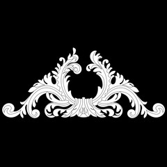 vintage baroque ornament, corner. Retro pattern antique style acanthus. Decorative design element filigree calligraphy vector. - stock vector	