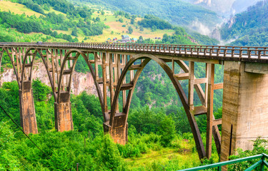 Djurdjevica Bridge in Montenegro