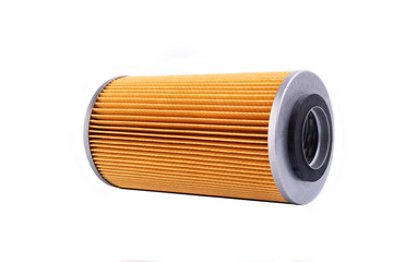 Auto parts accessories :  Oil , fuel or air filter for engine car  isolated on white background.