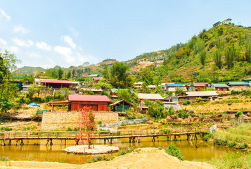 Scenery of Cat Cat Hmong village by Sapa, Vietnam 