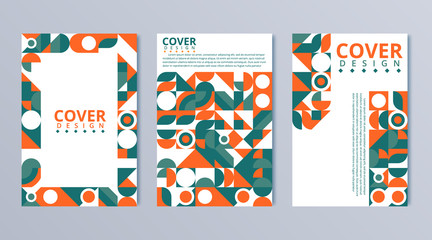 Modern abstract covers set, minimal covers design. Colorful geometric background. vector illustration