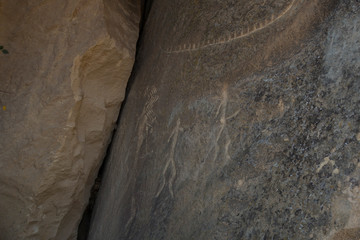 Gobustan is an Archaeological reserve in Azerbaijan, South of Baku. Rock drawings