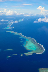Aerial view of Chuuk Atoll