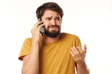 young man talking on the phone